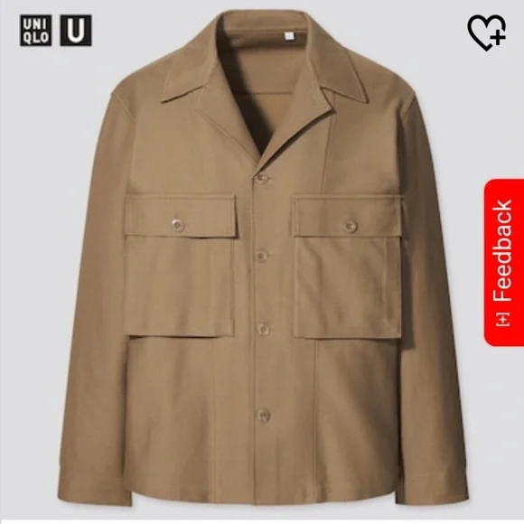 UNIQLO U x CHRISTOPHE LEMAIRE Unisex Jersey Shirt Jacket w/ Front Pockets Size L - Picture 2 of 15